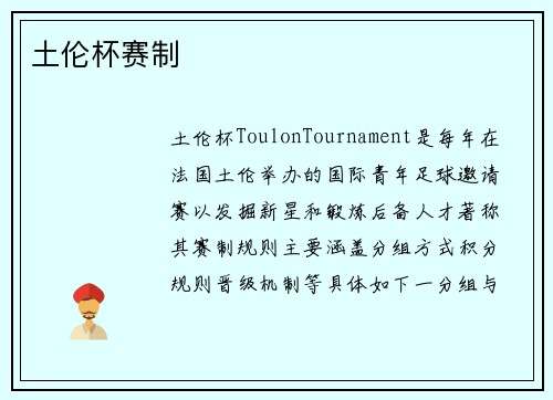 土伦杯赛制